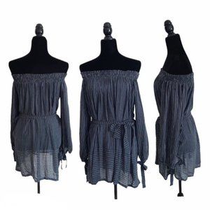 FAITHFULL THE BRAND X Revolve Mali Capsule Multi-way Striped Tie Sleeve Dress 6